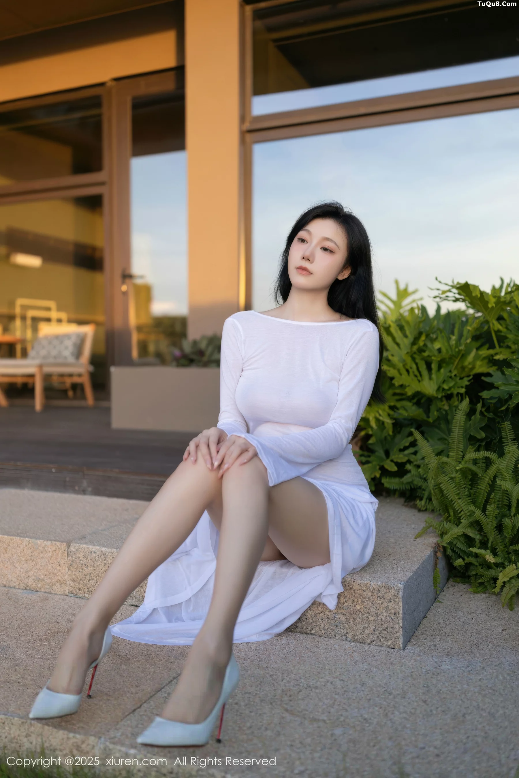 秀人集.com_[XiuRen秀人网]No.10747_模特安然anran性感白色连衣长裙配超薄肉色秀曼妙身姿诱惑写真80P