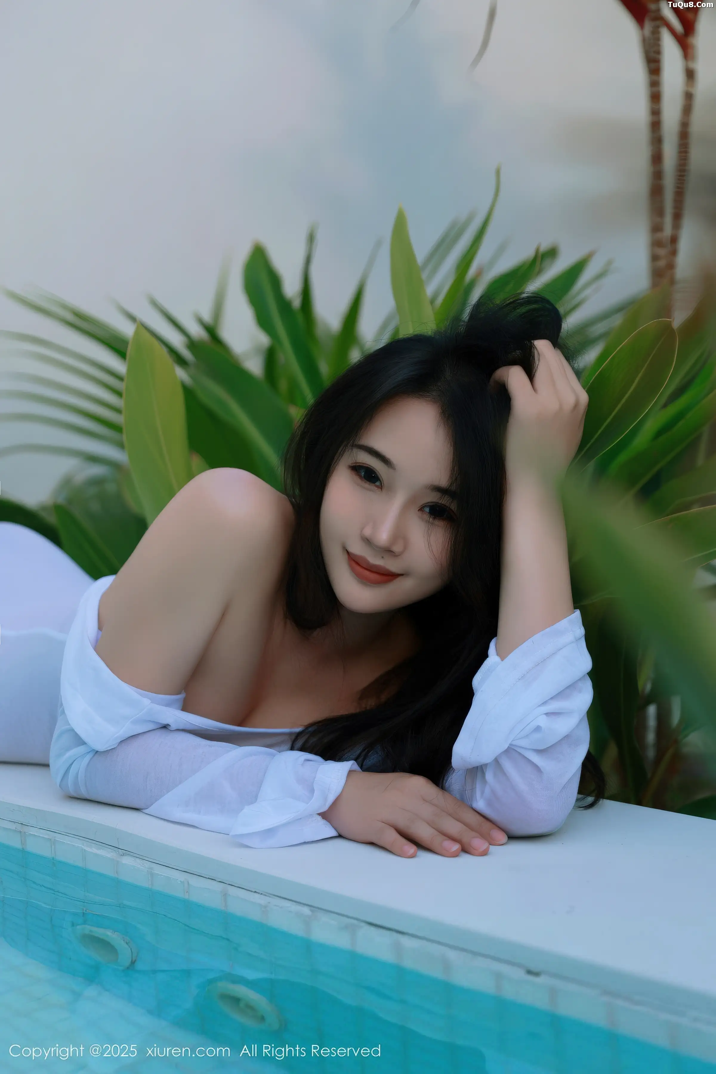 秀人集.com_[XiuRen秀人网]No.11129_模特南乔泳池场景性感白色连衣裙湿身秀完美身材撩人诱惑写真82P