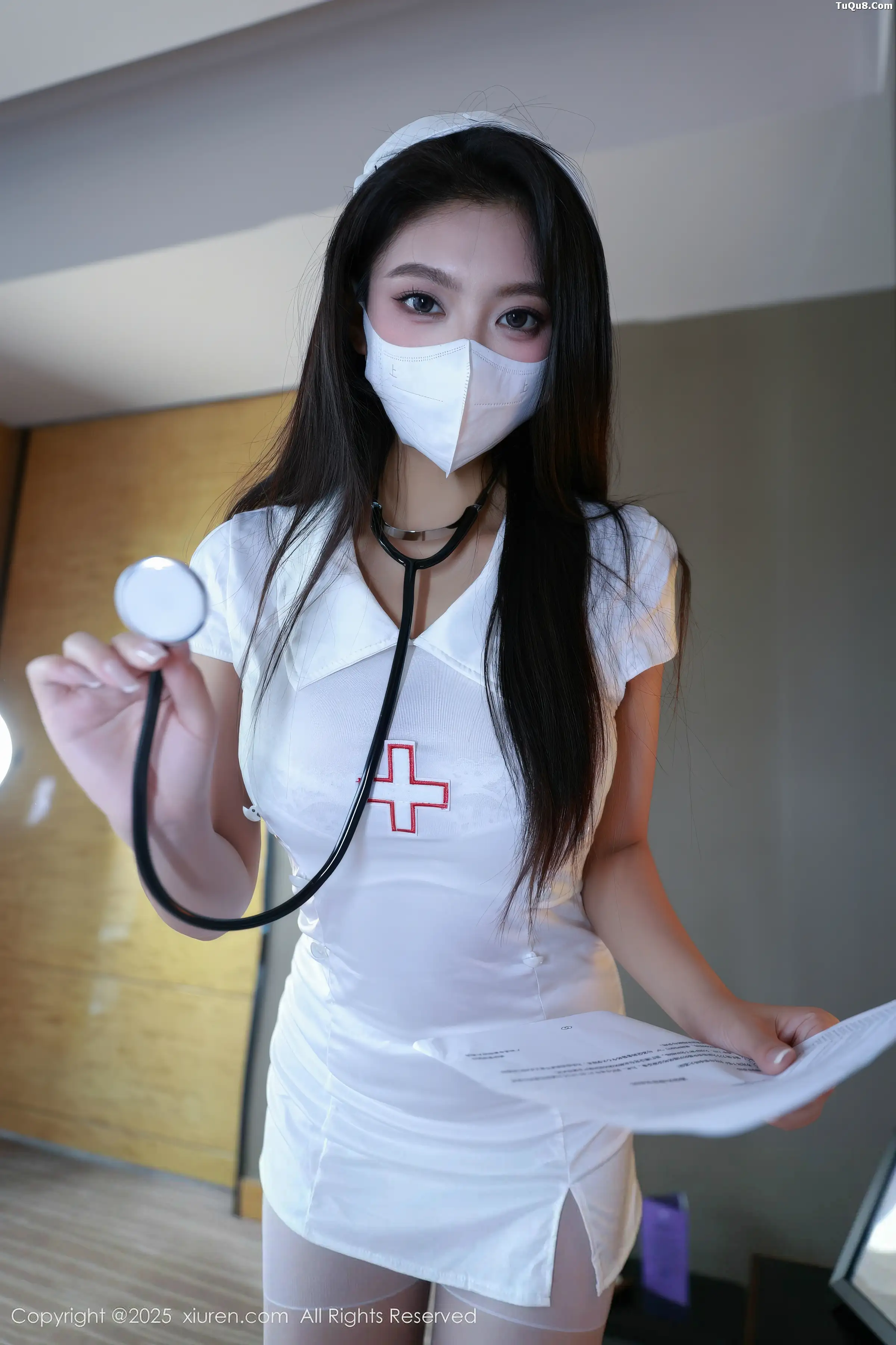 秀人集.com_[XiuRen秀人网]No.11134_模特冬安性感白色护士制服露白色内衣配白丝袜秀丰满身材诱惑写真87P