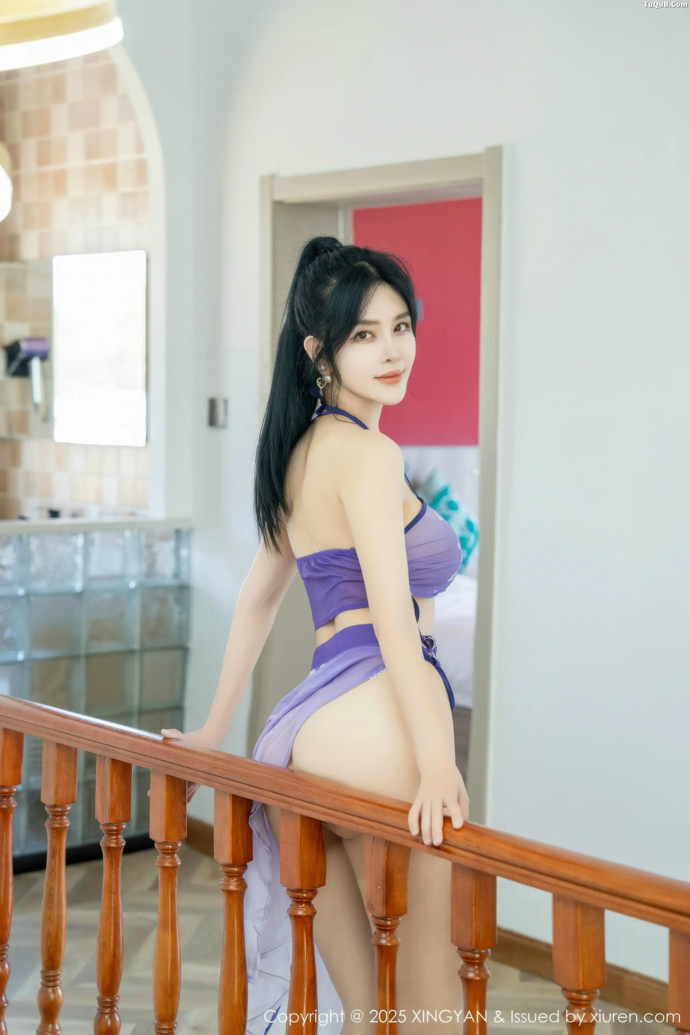 秀人集.com_[XINGYAN星颜社]VOL.450_女神刘钰儿宾馆场景情感紫色轻透服饰秀完美身材惹火诱惑写真60P