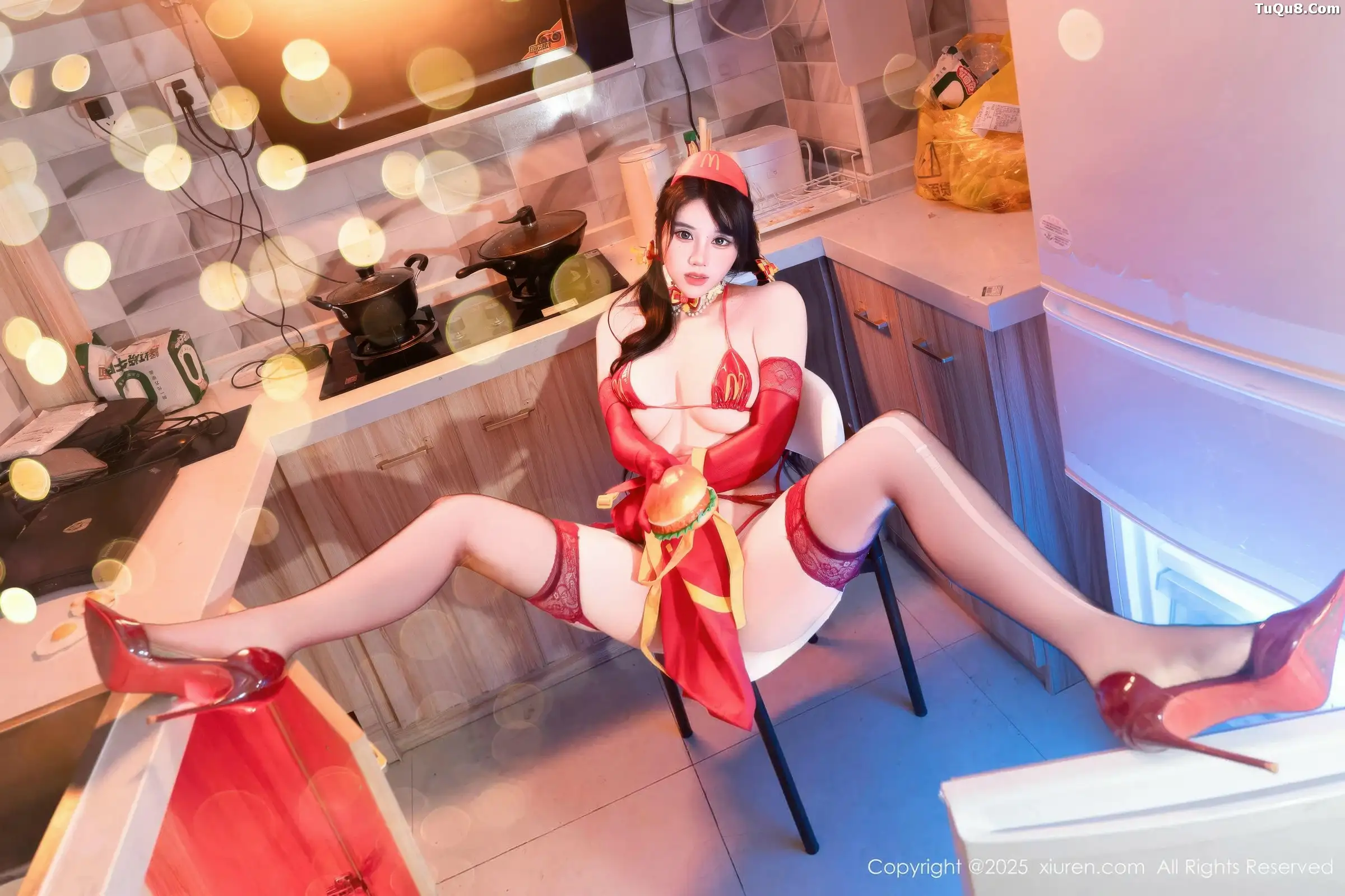 秀人集.com_[XiuRen秀人网]No.11154_模特汐汐爱吃草莓性感红色情趣内衣配红丝吊袜秀惹火身材诱惑写真78P